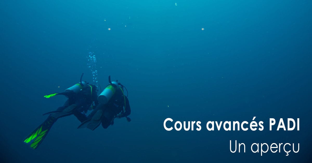 Cours avancés PADI, Un aperçu